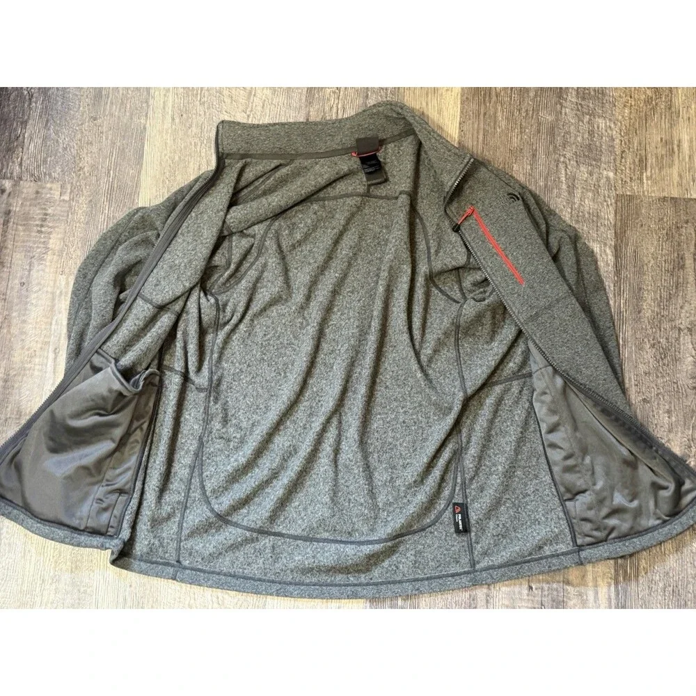 The North Face Polartec Classic Fleece Jacket Mens XL Gray Full Zip Outdoor